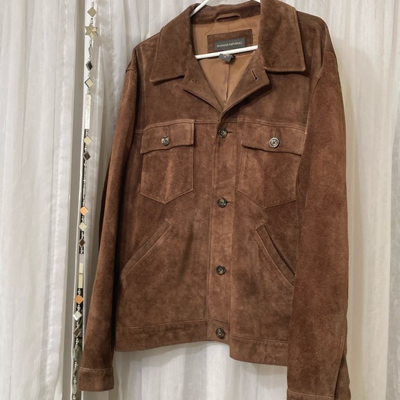 Banana Republic Men´s Tan Suede Jacket Jackets & Coats